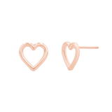 Open Heart Stud Earrings