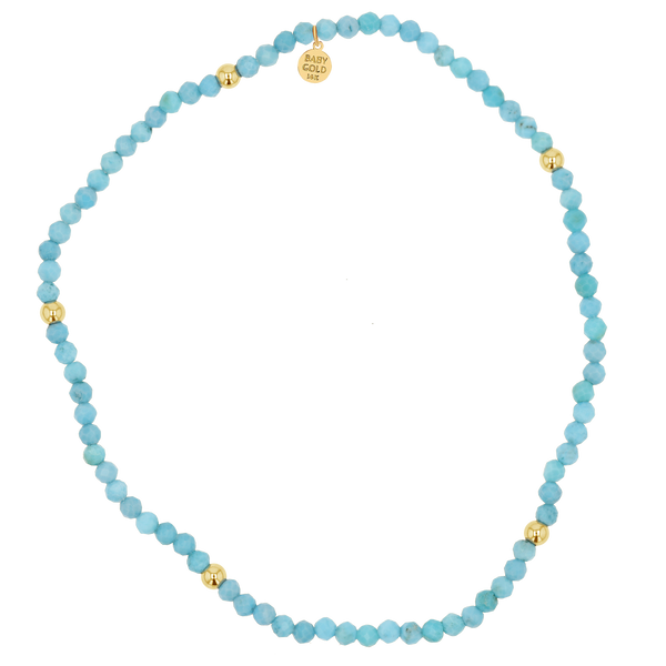 Turquoise Stretch Beaded Bracelet