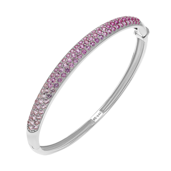 Ombré Pink Sapphire Cuff Bracelet