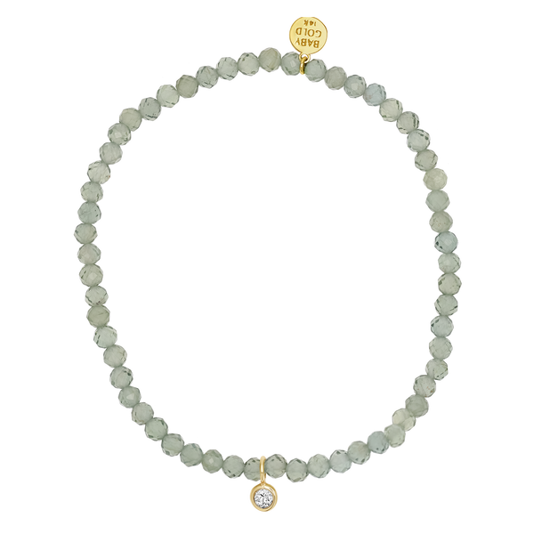 Green Gemstone & Custom Charm Bracelet