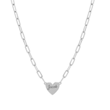 Engravable Multi Heart Paper Clip Necklace