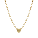 Engravable Multi Heart Paper Clip Necklace