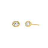 Oval Diamond Stud Earrings