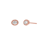 Oval Diamond Stud Earrings
