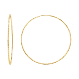 Diamond Cut Endless Hoop Earrings