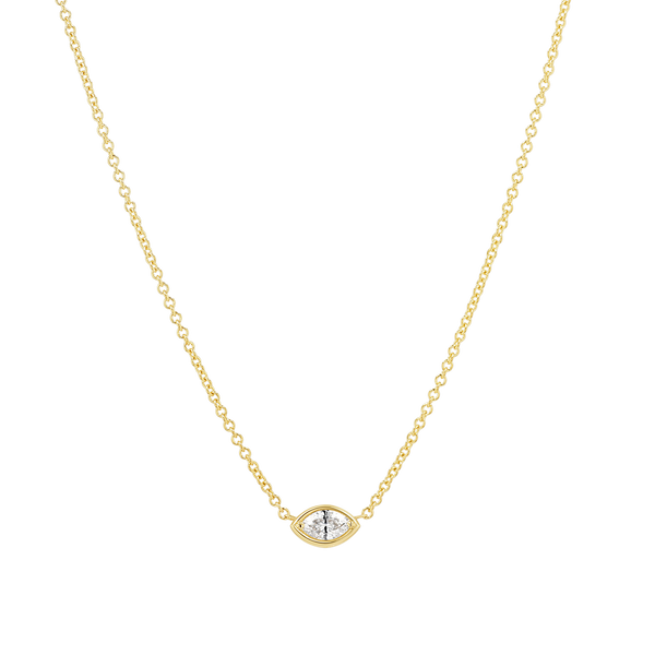 Marquise Diamond Solitaire Necklace