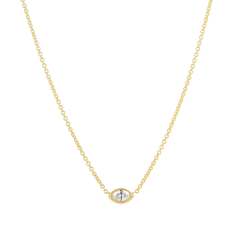 Marquise Diamond Solitaire Necklace