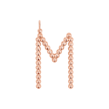 Large Gold Bead Letter Charm