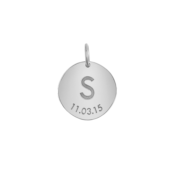 Engravable Initial & Date Charm