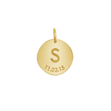 Engravable Initial & Date Charm