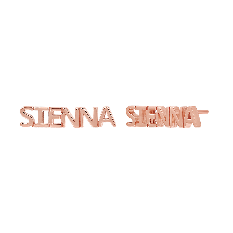 Mini Block Name Studs