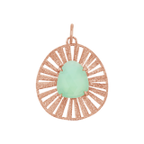 Chrysoprase Medallion Charm