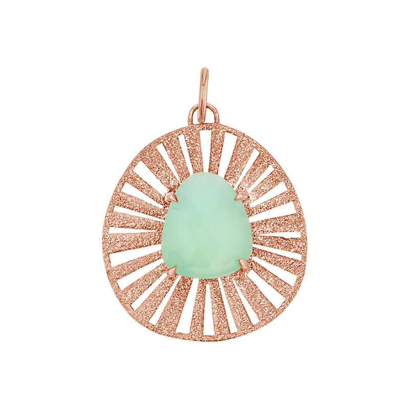 Chrysoprase Medallion Charm