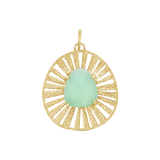 Chrysoprase Medallion Charm