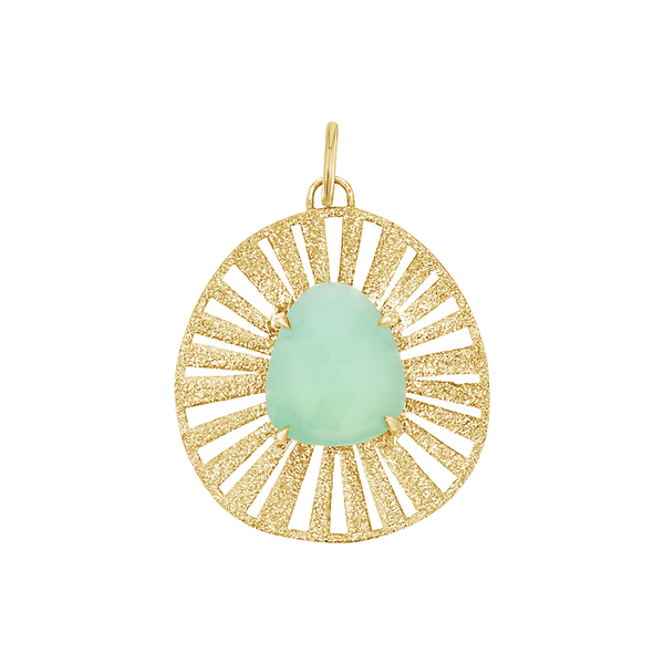Chrysoprase Medallion Charm