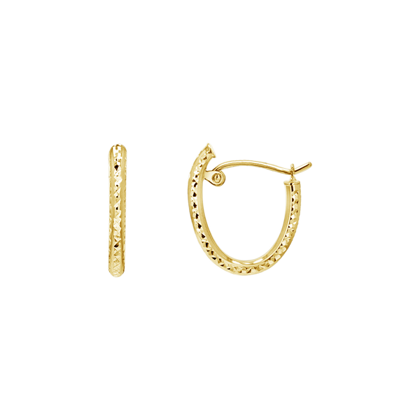 Glimmer Oval Hoop Earrings