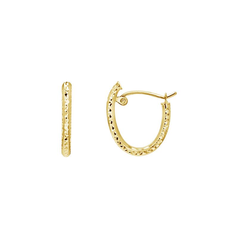 Glimmer Oval Hoop Earrings