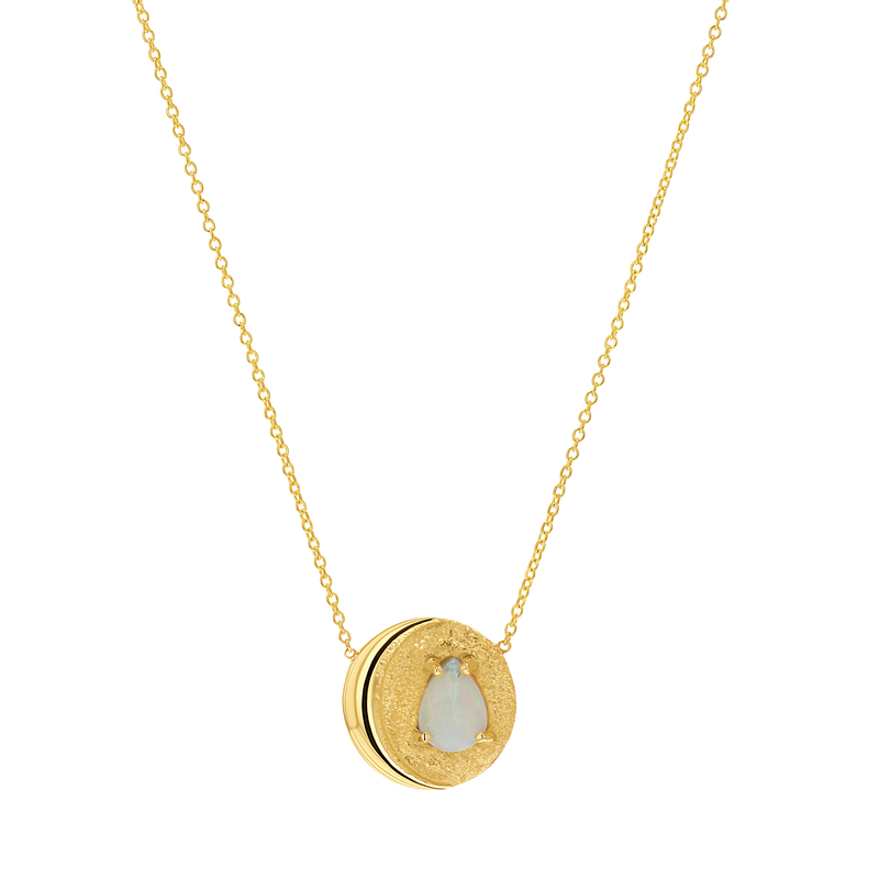 Opal Moon Necklace