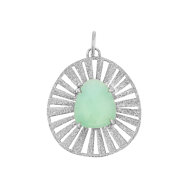 Chrysoprase Medallion Charm