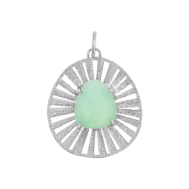 Chrysoprase Medallion Charm
