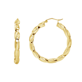 Large Twist Hoop Earrings