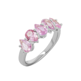 Pear Shape Pink Sapphire Half Eternity