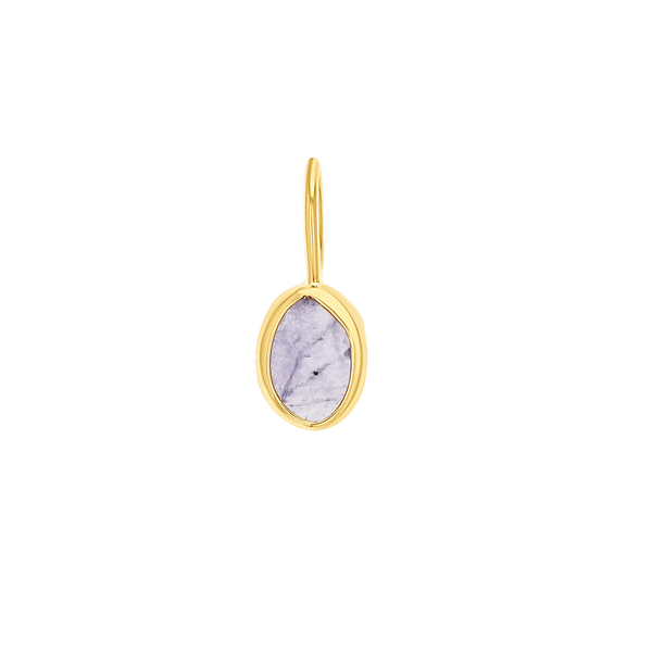 One of a Kind Tanzanite Slice Charm