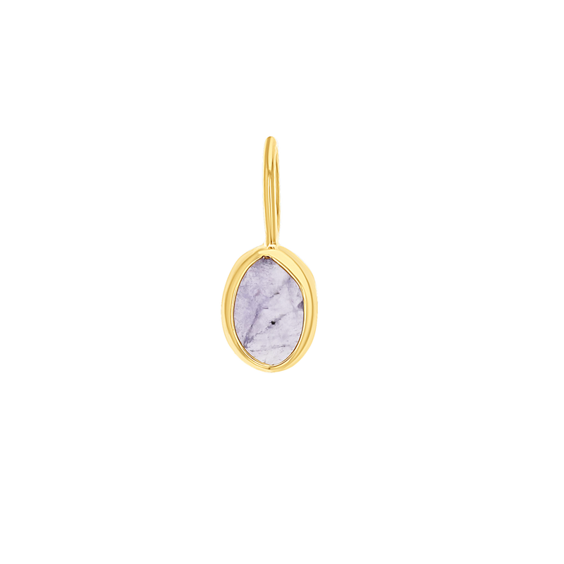 One of a Kind Tanzanite Slice Charm