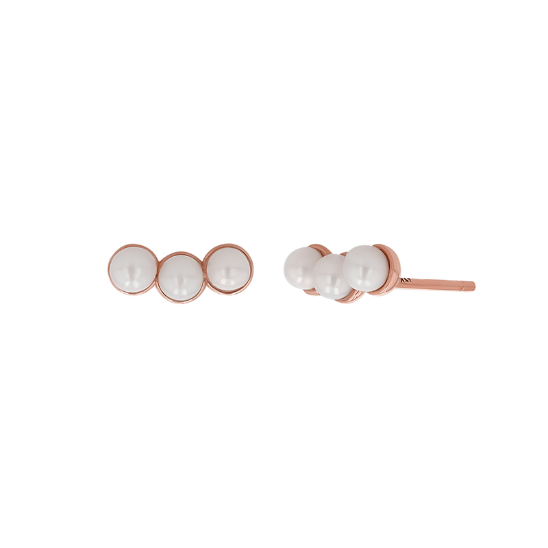 Pearl Trio Stud Earrings