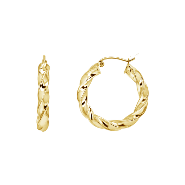 Large Twist Hoop Earrings