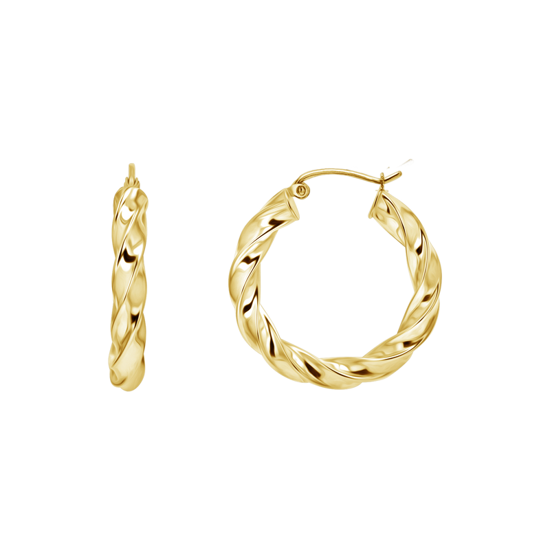 Large Twist Hoop Earrings