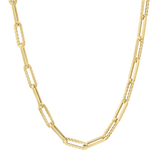 14K Twist Link Paper Clip Chain Necklace