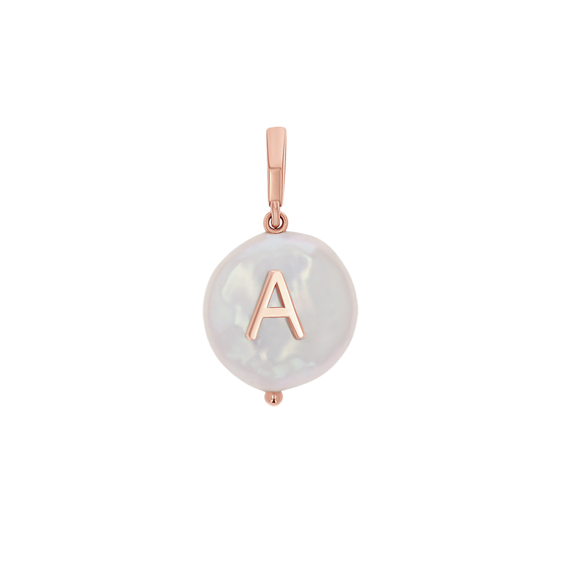 Coin Pearl Initial Charm