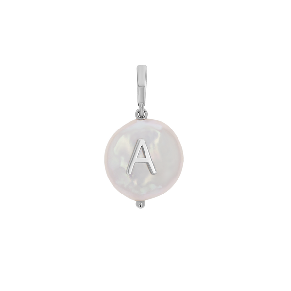 Coin Pearl Initial Charm