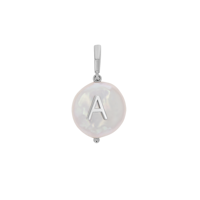 Coin Pearl Initial Charm