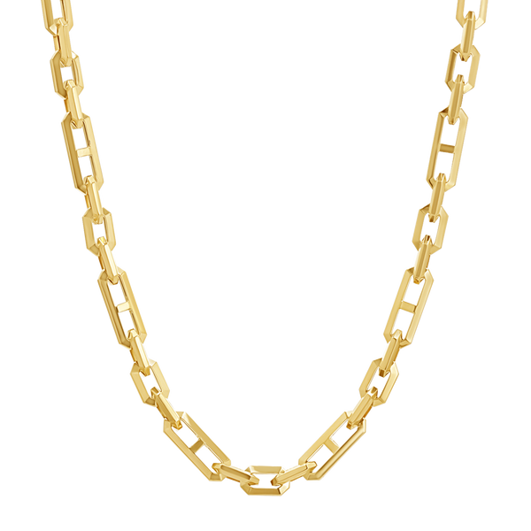 Beveled Link Statement Chain Necklace