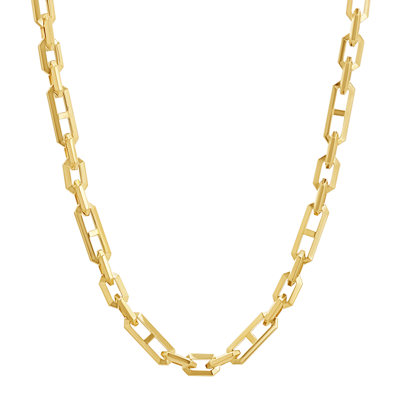Beveled Link Statement Chain Necklace
