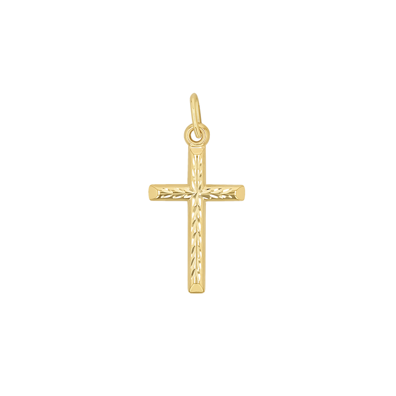 Herringbone Cross Charm