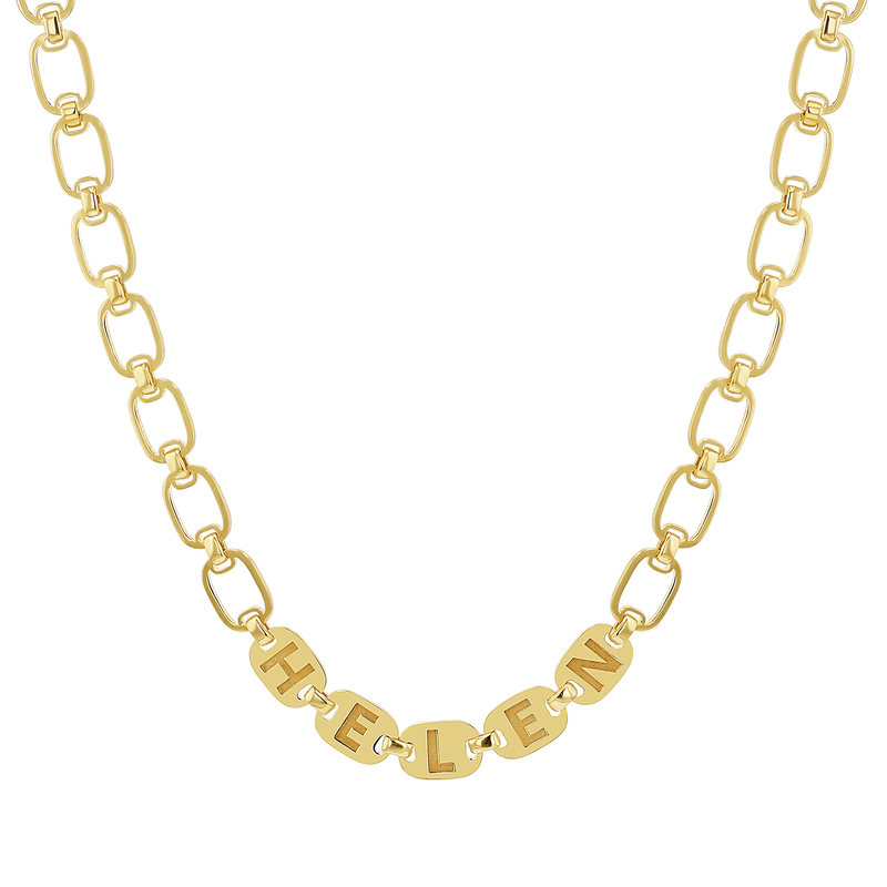 Custom Chain Link Name Necklace
