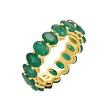 Genuine Emerald Oval Eternity Band