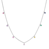 Kids Rainbow Gemstone Drop Necklace