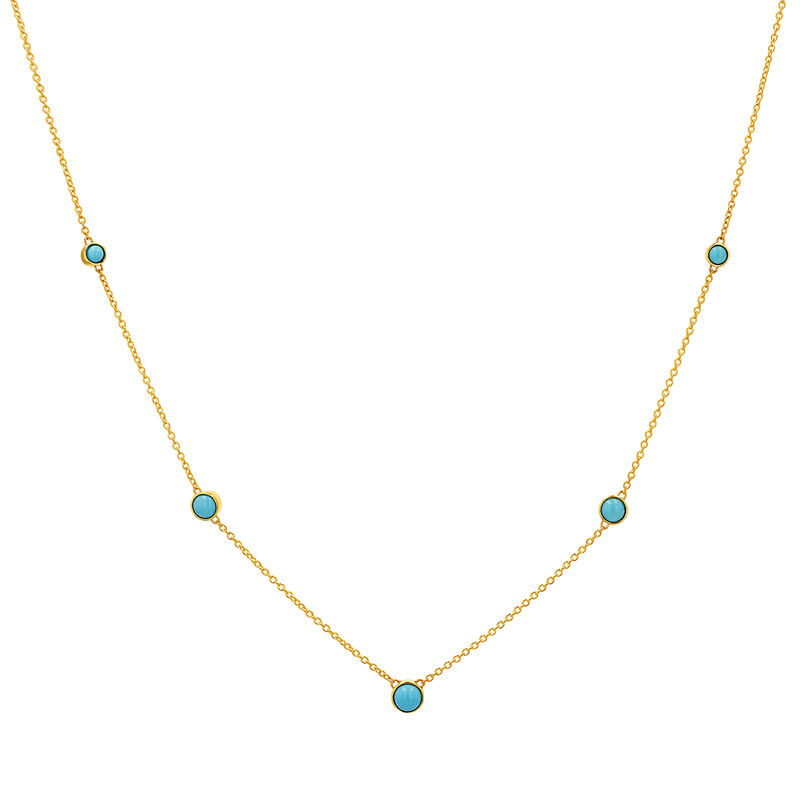 Graduating Genuine Turquoise Necklace