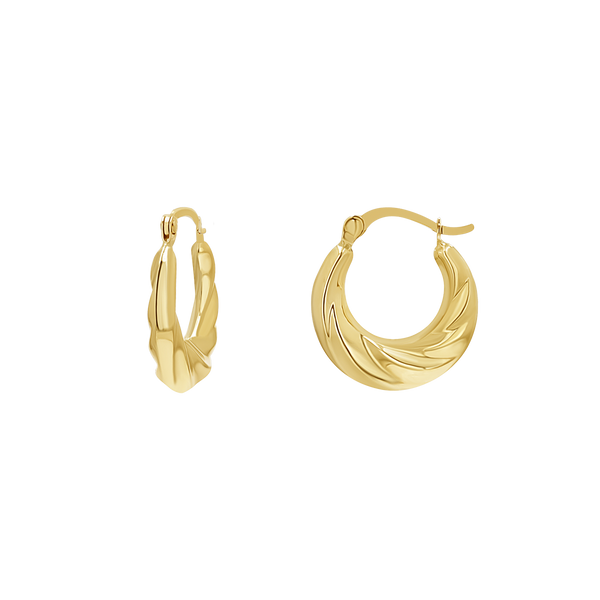 Petite Croissant Hoop Earrings