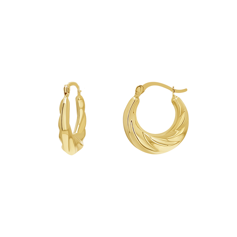 Petite Croissant Hoop Earrings