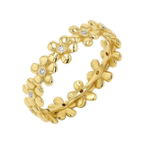 Diamond Flower Eternity Band