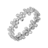Diamond Flower Eternity Band