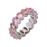 Genuine Pink Sapphire Oval Eternity Band