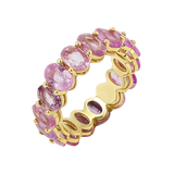 Genuine Pink Sapphire Oval Eternity Band