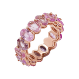Genuine Pink Sapphire Oval Eternity Band