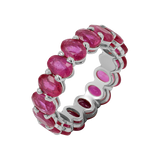 Genuine Ruby Oval Eternity Band